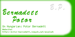 bernadett potor business card